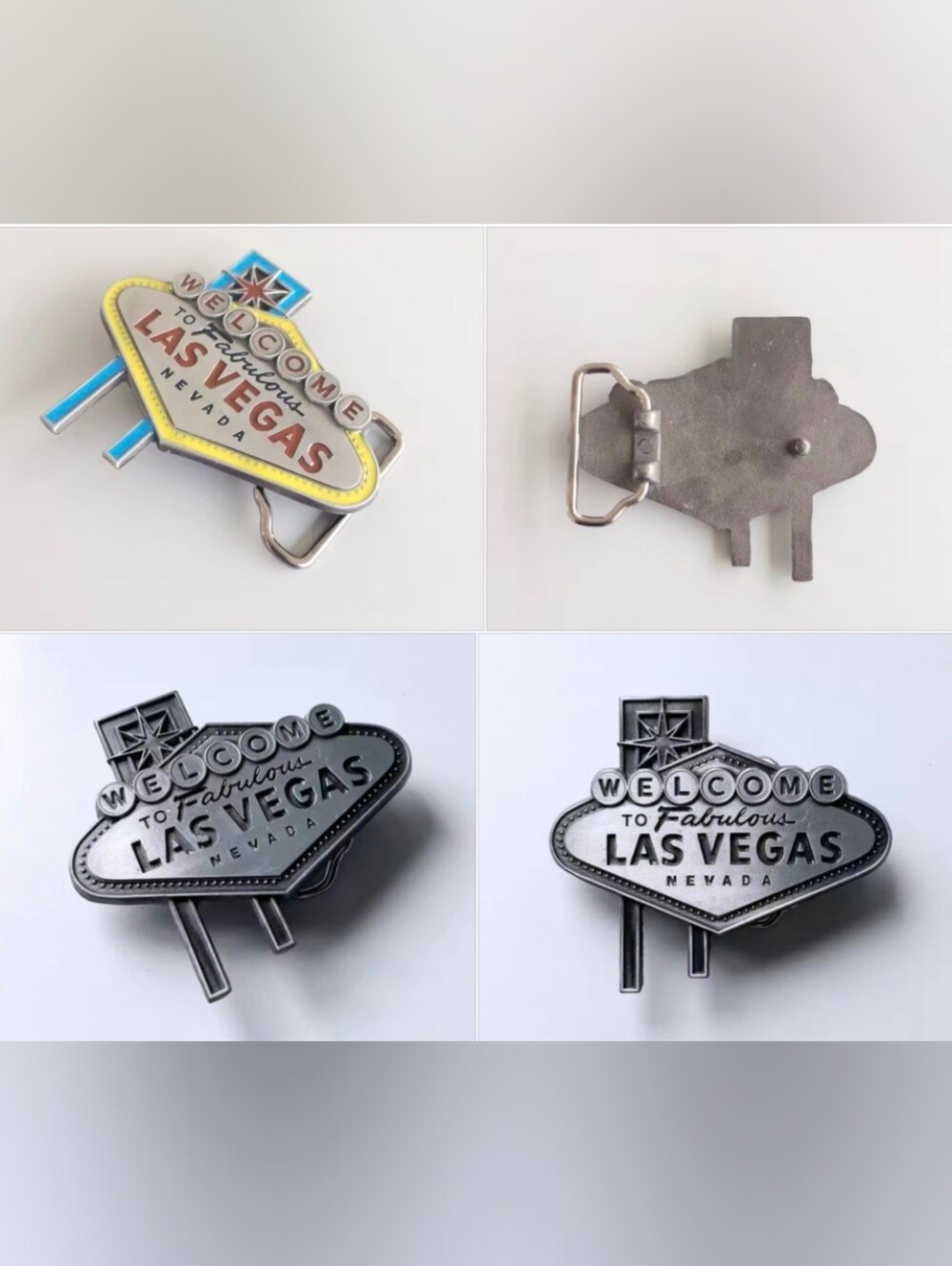 New Vintage Welcome to Fabulous Las Vegas In Silver Or Color Belt Buckle